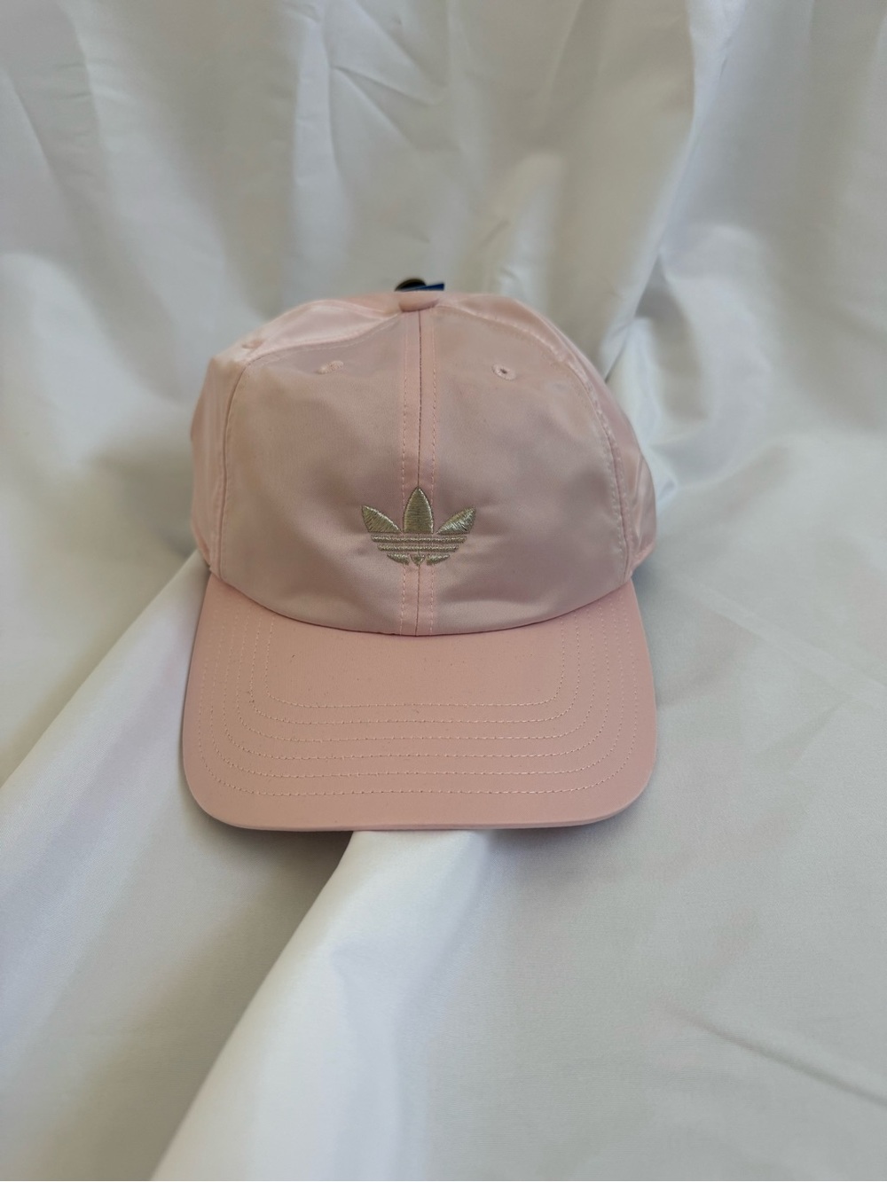 adidas Women’s Barbie Pink Satin Trefoil Baseball Dad Hat